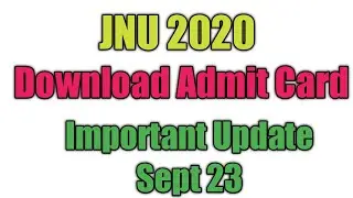 JNU Exam 2020 Admit Card Download | NTA Exam Dates Released | Study Material | Test Series |