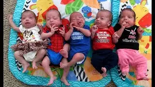 Quintuplets at home: Parents’ suddenly surreal life with 7 kids