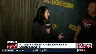 Reporter gets SCARED on live TV at haunted house