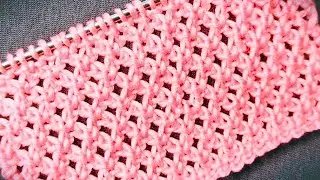 🌸BEAUTIFUL MESH STITCH - Openwork Knitting Pattern with Stitches from the Row Below