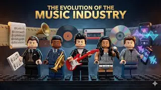 The Evolution of the Music Industry (1800s–Today) | Cinematic LEGO Minifigure Film