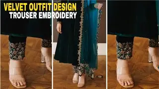 Velvet Outfit design🥀Embroidery Design✨️Viral Dress design | Hand Embroidery Beads work Design✨