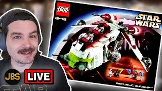 Rebuilding the LEGO Republic Gunship from 2002! Chill JBS Live Build Stream!