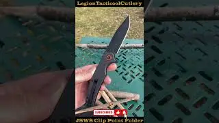 JSWS Clip point flipper folder!  Carbon Scales, Liner Lock!