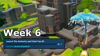 Land at the Authority and finish Top 25 - Fortnite