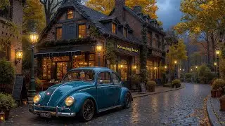 Relaxing Jazz in Autumn Evening &ndash; Classic Volkswagen Beetle by European Coffee Shop