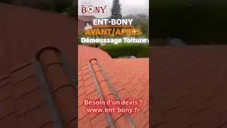 Avant/ Apr&egrave;s d&rsquo;un Nettoyage , D&eacute;moussage Toiture r&eacute;aliser par ENT-BONY👍🏼✅✨💪🏻#viral #abonnetoi