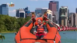 Rafting down the bow river | Anay and Aahna !!