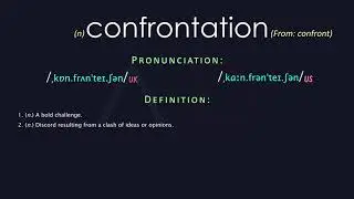 Confrontation Meaning And Pronunciation | Audio Dictionary