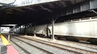 (Southbound) BNSF Priority Manifest Train passes through the King Street Station.