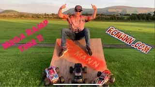 Big Rock RC Car VS The Mega Ramp On A MASSIVE Field !! RC Mann.com