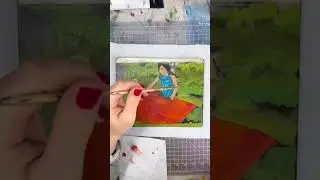 Reverse painted LASER #imagetransfer #gelplate #art