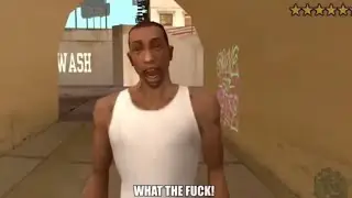 CJ getting a wanted of level for no reason💀 GTA San Andreas meme #memes 