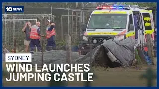 Freak Wind Launches Jumping Castle, Injuring Five Children In Sydney&rsquo;s South-West | 10 News