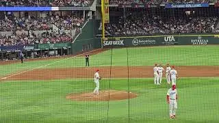 Texas Rangers Joe Barlow entrance no light show 5/17/23 vs Atlanta Braves