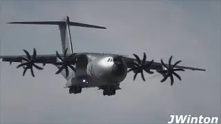 Spanish Air Force A400M and EF-18 Hornet at Gran Canaria Airport