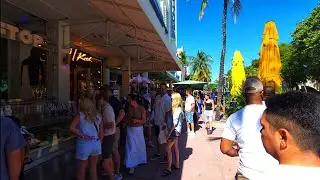 4K Ocean Drive Halloween Day , Fall Walking Virtual Travel Tour , Miami Beach FL , October 2025