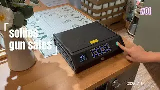 Gun Safe,3 Ways Biometric Pistol Safe with LCD Display of Temperature Humidity USB Port