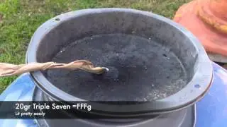 Black Powder and Black Powder Substitutes Burn Comparison