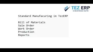 TezERP - Standard Manufacturing  -   Hindi