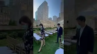 Outdoor rooftop wedding