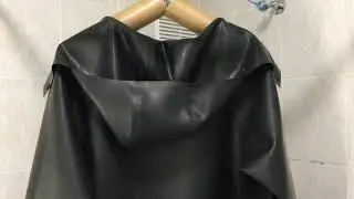 VERY SPECIAL AND RARE HEAVY RUBBER RAIN JACKET BLACK SCHWERE GUMMIJACKE GUMMIMANTEL SCHWARZ ebay now