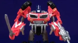TRANSFORMERS PRIME BEAST HUNTERS CYBERVERSE OPTIMUS PRIME TOY REVIEW!!...