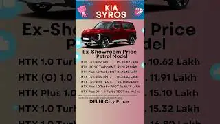 Kia Syros Price | Syros Price | Syros petrol Model Price | #syros #kiasyros2025 #kiasyros #suv #kia