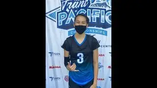 c/o 2022, Jenna Hickman #3, TransPacific Champships (HI) JAN 2022, Quicksets VBC, 6'0