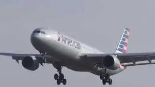 American Airlines Airbus A330 N275AY Landing London Heathrow Airport