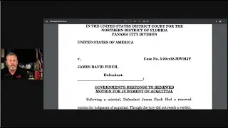Prosecutors' response to James Finch's Motion for Acquittal