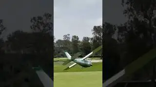 Cessna 172 landing at Riviera Golf club