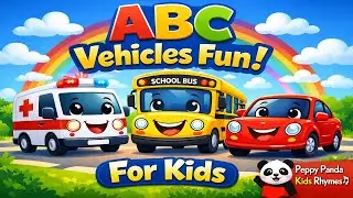 ABC Song with Vehicles 🚗 | Kids Are Obsessed 😱 | Peppy Panda Kids Rhymes