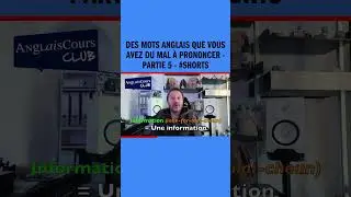 Des mots anglais que vous avez du mal &agrave; prononcer - Partie 5 - #Shorts