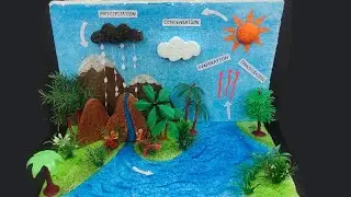 Water Cycle Model 💧☁️⛈️/DIY Water Cycle Project/Easy Water Cycle Working Model