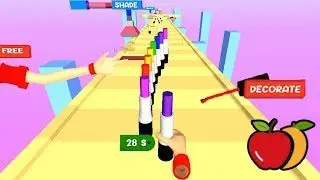 💄LIPSTICK STACK RUNNER Game 👩🏻&zwj;🦰 Gameplay | All Levels Android , iOs Game 3D
