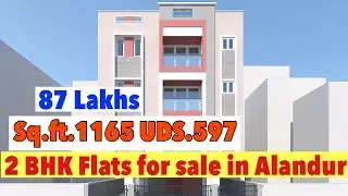 ID-213 BHK Flats Sq.ft.1165 for sale in Alandur power back up lift. Excellent water, Metro water