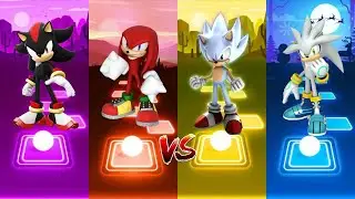 Shadow - Knuckles - Hyper Sonic - Silver | Tiles Hop EDM Rush!