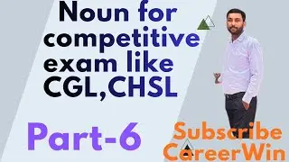 Noun for competitive exams/ Noun for SSC CGL CHSL MTS Banking/ Noun for hindi medium students 