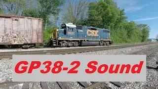 Rare CSX GP38-2 - Sound of CSX 2523 (Seaboard Coast Line 523) Idling