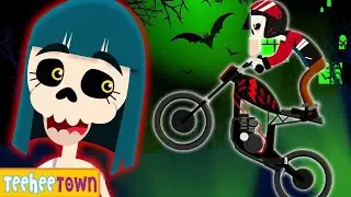 🦴💀 Skeletons Bike Ride on a Spooky Night | Scary Kids Songs By TeeHee Town
