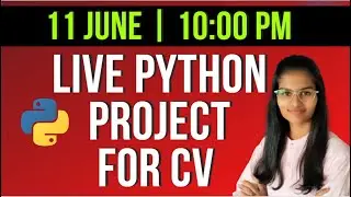 Live Python coding project for your CV | Python live project for practice | Live coding data science