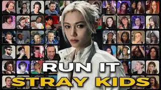 60 REACTORS REACT TO RUN IT : STRAY KIDS REACTION MASHUP