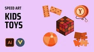 Adobe Illustrator Tutorial - Create Kids Toys Flat Design