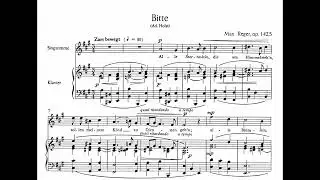 Max Reger - Fünf neue Kinderlieder op. 142 [Score Video]