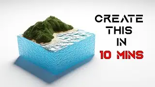 Изометрический урок по Blender | Создайте изометрический остров в Blender за 10 минут |