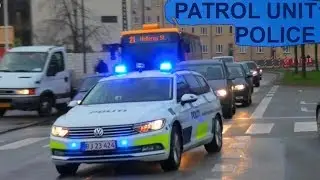 POLICE PATROL politi i udrykning polizei einsatzfahrt