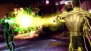 JUSTICE LEAGUE Green Lantern Vs Yellow Lantern FIGHT Scene - Injustice