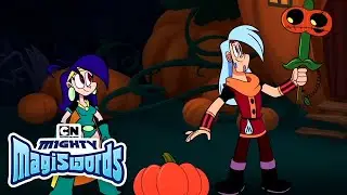 Is Zombie Pumpkin Too Scared to Fight? | Mighty Magiswords | Cartoon Network