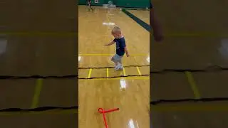 3 year old agility ladder and hurdles!!